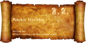 Mauts Ulrika névjegykártya